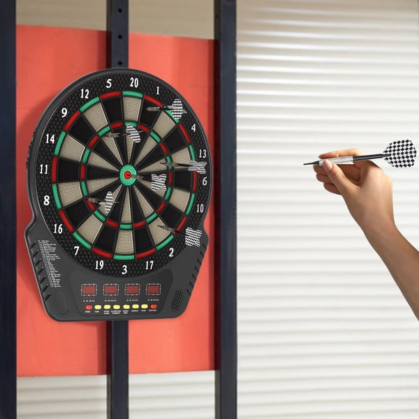 Elektronisk Dartskive, 27 Spil, Op til 16 Spillere,sort