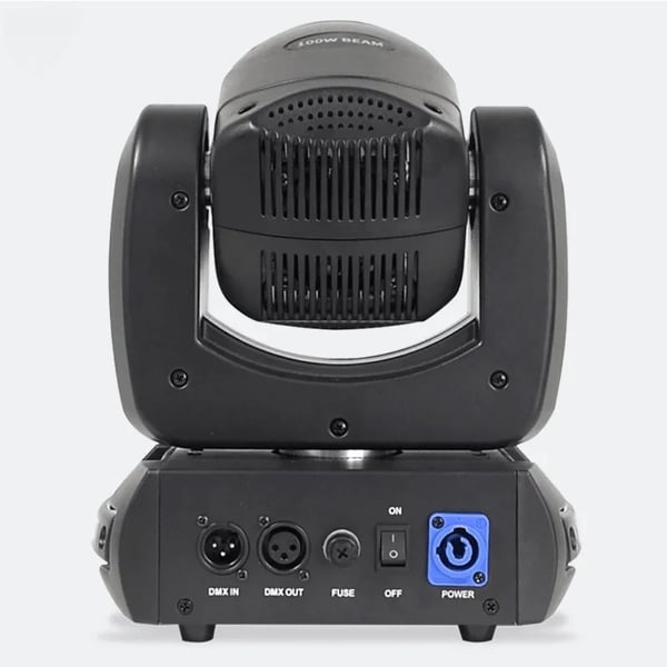 Bevægelseshoved LED-lys, 100W effekt, 7 farver, 11 DMX kanalindstillinger,EU stik