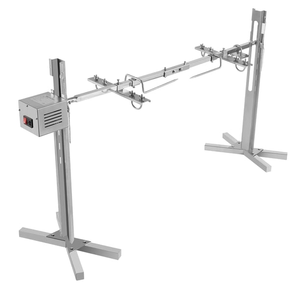 Rotisserie Grill Sæt, Højdejusterbart, Rustfrit Stål, Universel Kompatibilitet