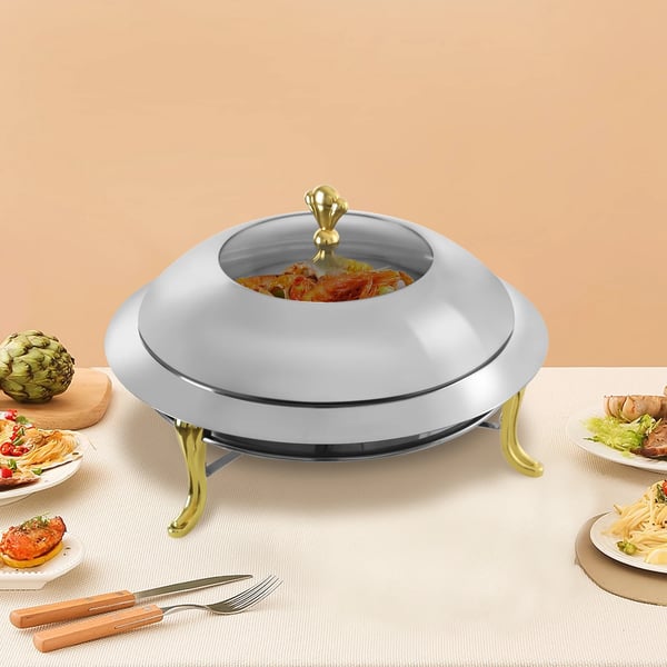Chafing Dish, Rostfritt Stål, 3L Kapacitet,Guld