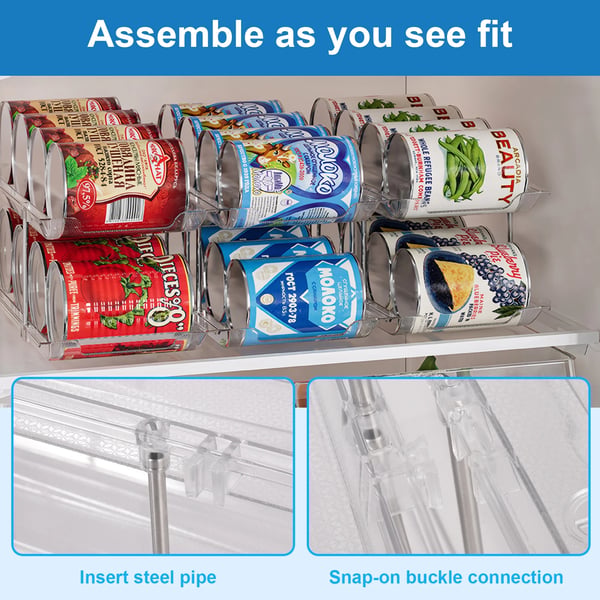 Kan opbevaringsreol, automatisk glidende design, pladsbesparende organizer,Klar, 3-niveau