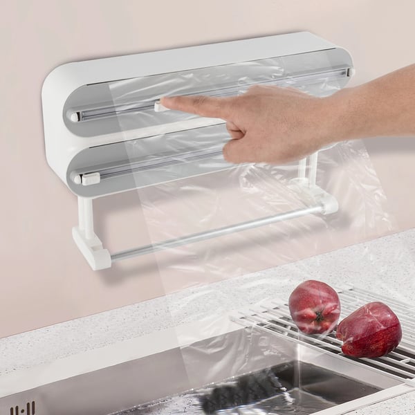 Plastfolie Dispenser, Væghængt, Magnetisk Skæreværktøj,M