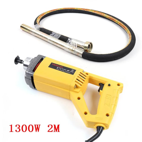 Betonvibrator, 1300 Watts motor, ergonomisk design,Gul, EU