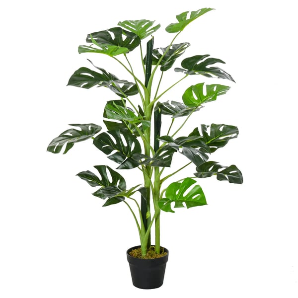 Kunstig Monstera Plante, Plastmateriale, Ø16 x 100 cm Dimensioner, Bonsai Stil, Udendørs Brug, Jubilæums Anvendelser