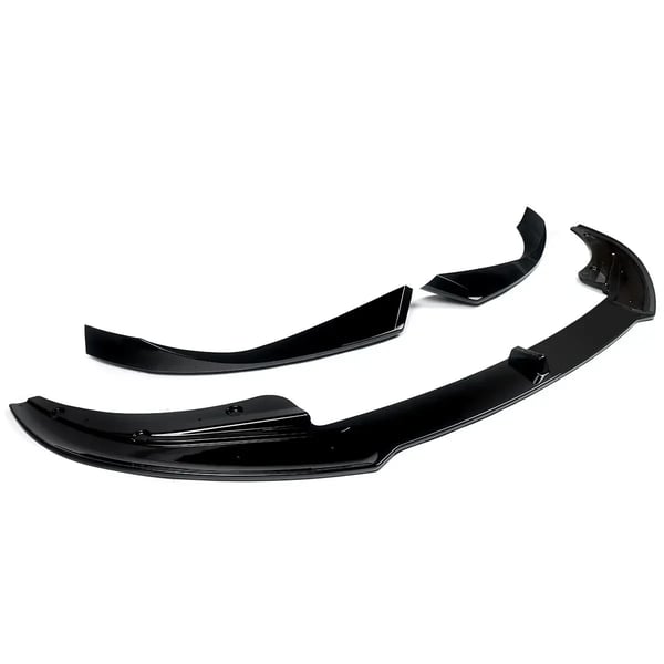 Front Bumper Lip, Glansfuld Finish, Aerodynamisk Design,Glansende Sort