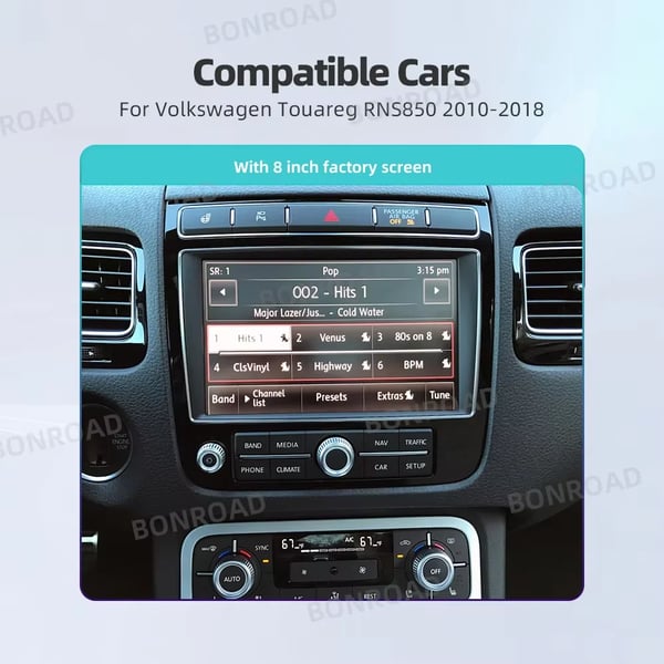 Biltrådløs grænseflade, Android Auto-kompatibilitet, stemmestyringsfunktion,Til Touareg RNS850