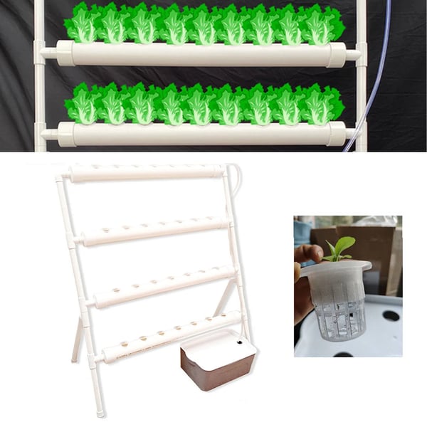 Hydroponisk Vækstsæt, PVC Vandforsyningsrør, 95 x 45 x 100 cm, 32 mm Åbningsdiameter, 220 V/50 Hz, Automatisk Vandingssystem