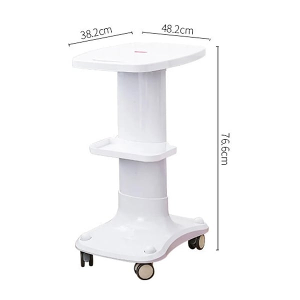 Salonvogn, Højkvalitets ABS-materiale, 75 kg belastningsevne, Dimensioner 48,2x38,2 cm, Silikonehjul, Samling påkrævet