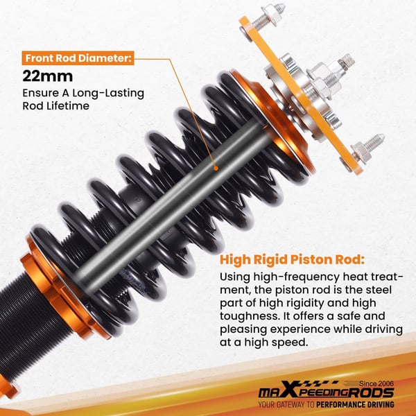 Coilover Kit, Oljetryks type, 63,6 cm længde, 50,9 cm bredde, 20,2 cm højde, 25000 g vægt