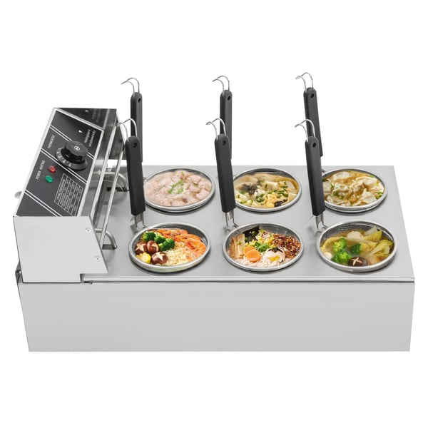Noodle Kogestativ, 20L Kapacitet, 2000W Effekt, 6 Kogekurve, Temperaturinterval 60-200°C, Rustfrit Stål Konstruktion