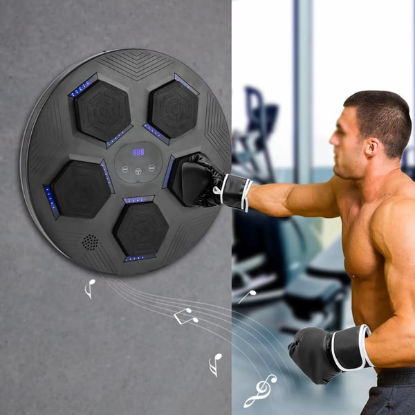 Nyrkkeilykone, Bluetooth-yhteys, LED-valotoiminnot,musta