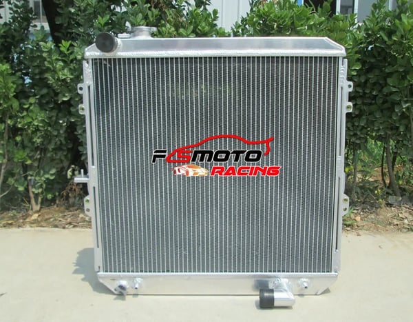 Aluminium Radiator, Kerne Størrelse 528x472x62 mm, Samlet Størrelse 600x568x76 mm, 3 Rækker, Øget Kølekapacitet 30%
