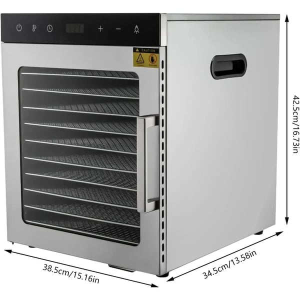 Avfuktare, 10 Brickor, Justerbar Temperatur,Silver