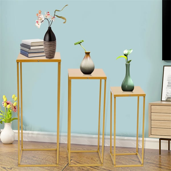Metal Blomsterstand, Alsidig Dekorativt Design, Nem at Samle,Guld, M