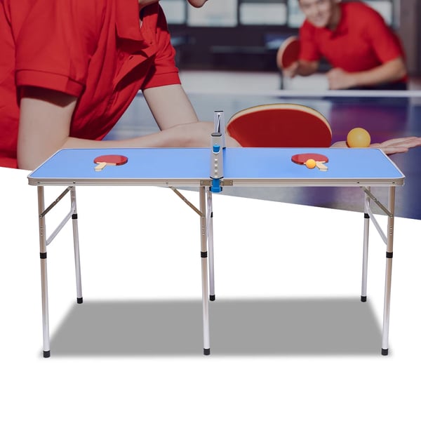 Bordtennisbord, foldbart design, dimensioner 152x76x76 cm, nettovægt 9,2 kg, nem monteringsmetode