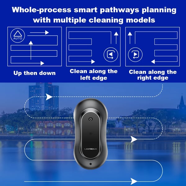 Vinduesstøvsugerrobot, Dobbelt Vand Spray, Smart Navigation,Ja