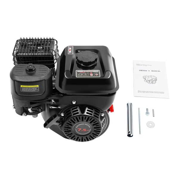 Bensiini moottori, 212CC tilavuus, 7.5HP teho,musta