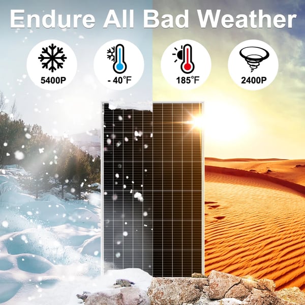 Solpanel, 200W effektuttag, hållbar konstruktion,200W
