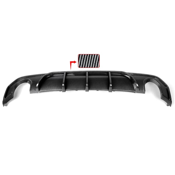 Bagdiffuser, Carbon Fiber Stil, Kompatibel med Luksus Sports Coupe,Kulfiberlook