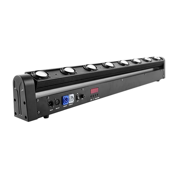 Bevægelseshovedlys, RGBW LED, DMX Kontrol,EU stik, sort