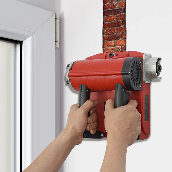 Elektrisk Vægplaner, 4580W Effekt, 15cm Planebredde, 3500RPM Hastighed,Rød