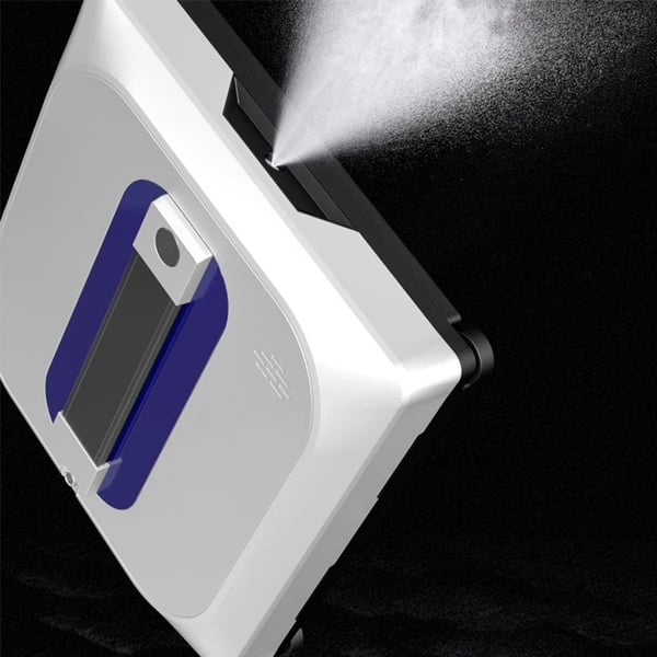 Robotsvinduesrenser, 2500Pa sugeevne, fjernbetjening og app-kontrol,Hvid (100-240V), 2.4G