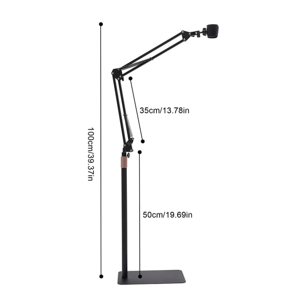 Hårtørrer Stativ, Justerbar Højde 55-100cm, 360° Rotation, Kulstofstål Materiale, Belastningsevne 1kg, Moderne Stil
