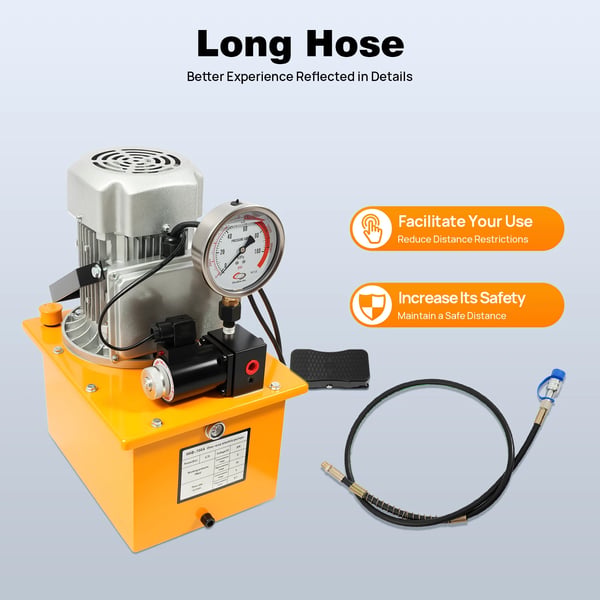 Elektrisk hydraulisk pumpe, højtryksudgang, holdbar stål konstruktion,220V, EU