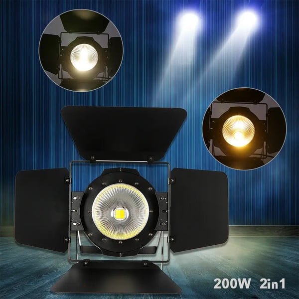 LED Scene Lys, 200W, 45° Linse, AC 90-240V, Lysstrøm 2000-82000, Selvstændig