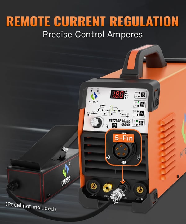 Svejsemaskine, Multifunktionel Drift, CE Certificeret,HBT250P ACDC, 220V