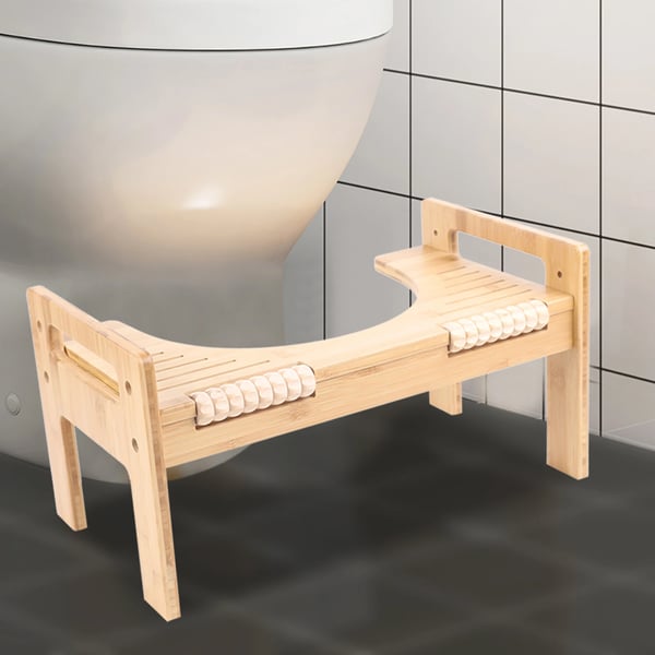 Toiletstol, Justerbar Højde, Fritstående Design,Træfarve
