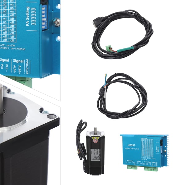 Stepper Motor Kit, 3.6Nm moment, 4A strøm, 24V spænding, høj-kvalitets aluminium, vektor lukket kredsløb kontrol