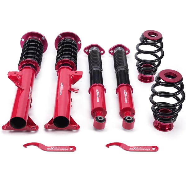 Coilover Stød Dæmper, Materiale: 55CrSi Stål, Vare Længde: 54 cm, Kompatibilitet: Til 3 Serie (E36) Køretøj, Justerbar Køre Højde: 1-3 tommer