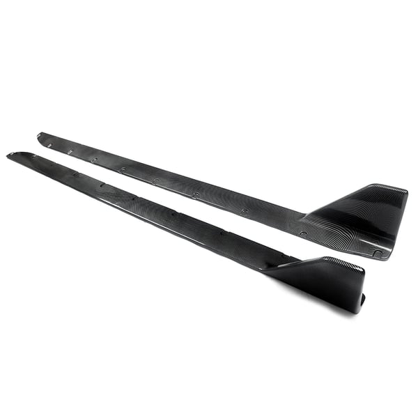 Side Skirt Extension Lip, Holdbar ABS Konstruktion, Nem Installation,som vist