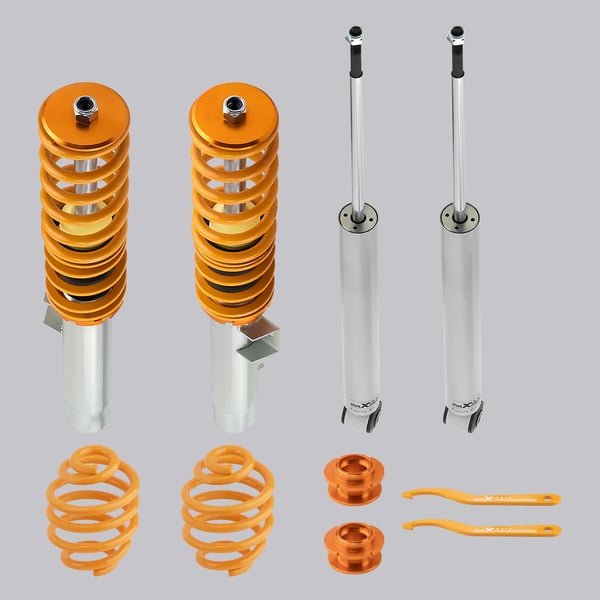 maXpeedingrods Coilovers til BMW E46, Justerbar Højde, Ikke-Justerbar Dæmper, Stærk Konstruktion