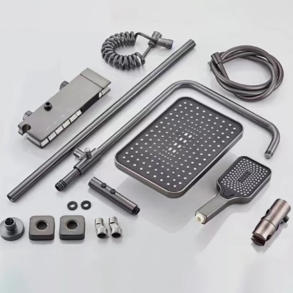 Duschsystem, LED-display, automatisk termostatkontroll,Svart