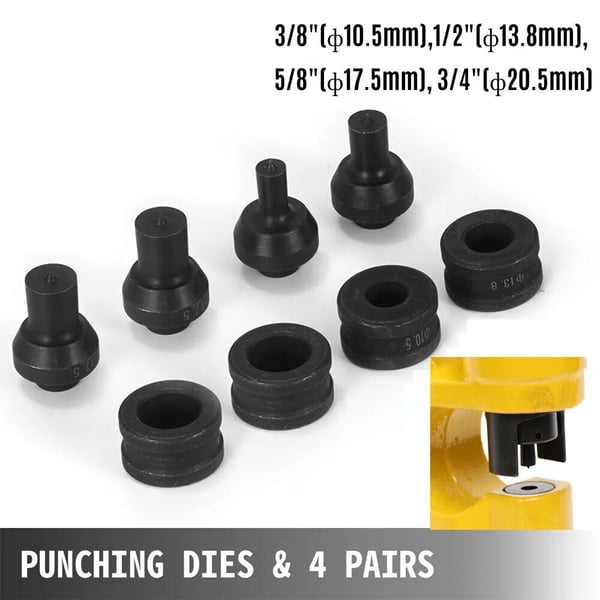 Hydraulisk Stans, 310KN Stansetryk, 95 mm Halsbredde, 1/2" - 3/4" Åbningstørrelser, 3-10 mm Pladetykkelse