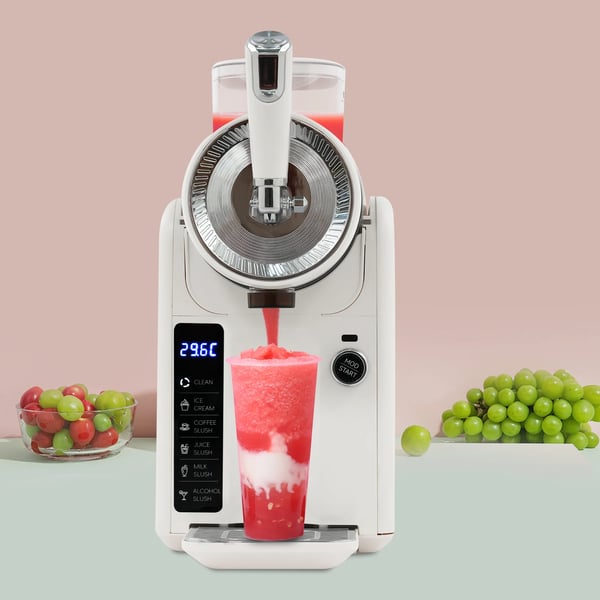 Slushmaskine, 185 Watt, 1,8 Liters Kapacitet, 220-240V Spænding, 30-45 Minutters Forberedelsestid, LED Skærm