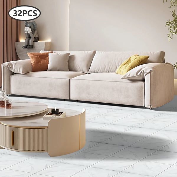 PVC-lattia, 30 x 30 cm, 1,2 mm paksuus, UV-kestävä, palonsuojattu, 32 kappaletta