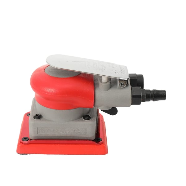 Pneumatisk Sliber med Holdbar Metal- og Plastkonstruktion, 75 x 100 mm Dimensioner, Kompatibel med Firkantet Slibepapir, 0,6 - 0,8 MPa Driftstryk, 10.000 RPM Maksimal Hastighed