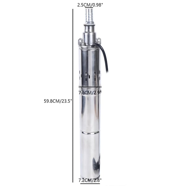 Solvattenpump, nedsänkt design, hög effektivitet,EU, 24V, silver
