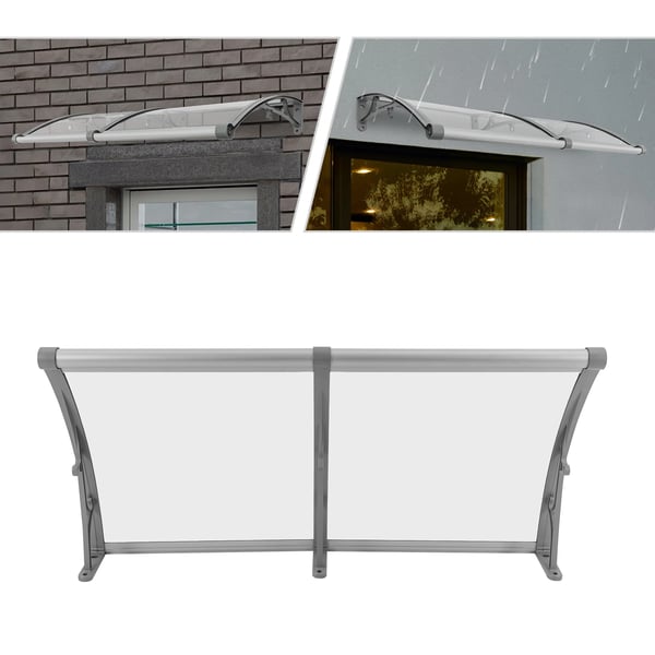 Regnskur, 120 cm x 60 cm, Aluminiumlegering, 200 kg belastningsevne, temperaturmodstand -35°C til 120°C, samling påkrævet