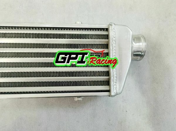 Turbo Intercooler, 13" x 5.5" x 2", 2.25" Indgang, 2.25" Udgange, Universel Kompatibilitet, Alt Aluminium