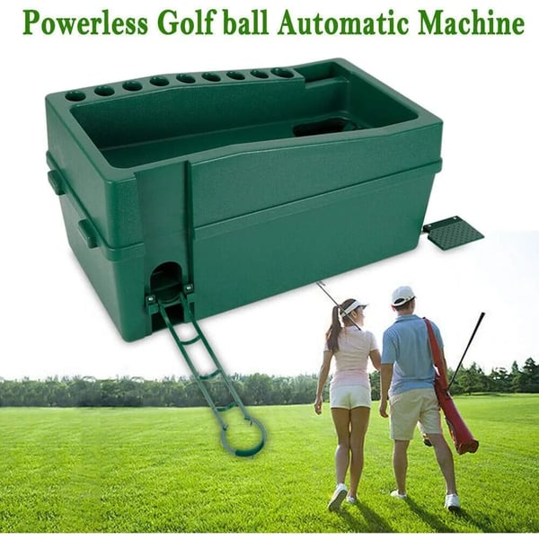 Golfboldsdispenser, Foldbar Sporholder, Justerbar Fodpedal,grøn