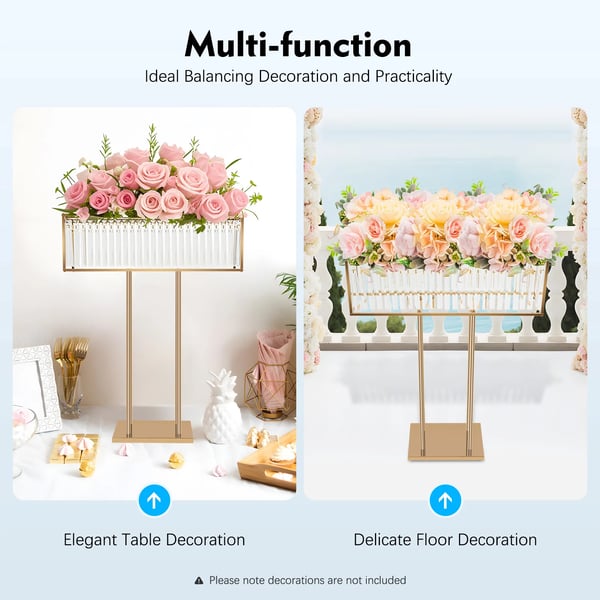 Blomsterstånd, Elegant Design, Mångsidig för Evenemang,Guld