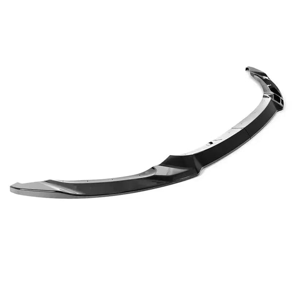 Front Bumper Lip, ABS Plast, 8 cm Højde, 18 cm Bredde, CS Version Kompatibilitet, Blank Sort Finish