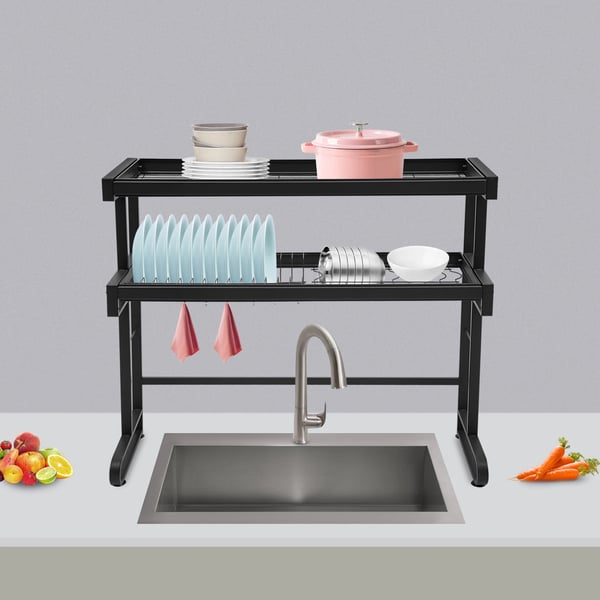 Opvaskestativ, Dobbeltlag, Robust Konstruktion, Pladsbesparende Design