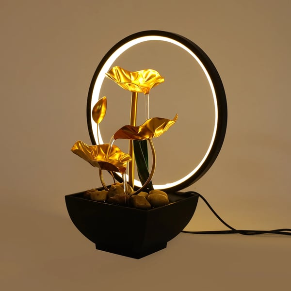 Bordfontæne, Moderne Design, LED Lyskilde,Bordbrønd, L