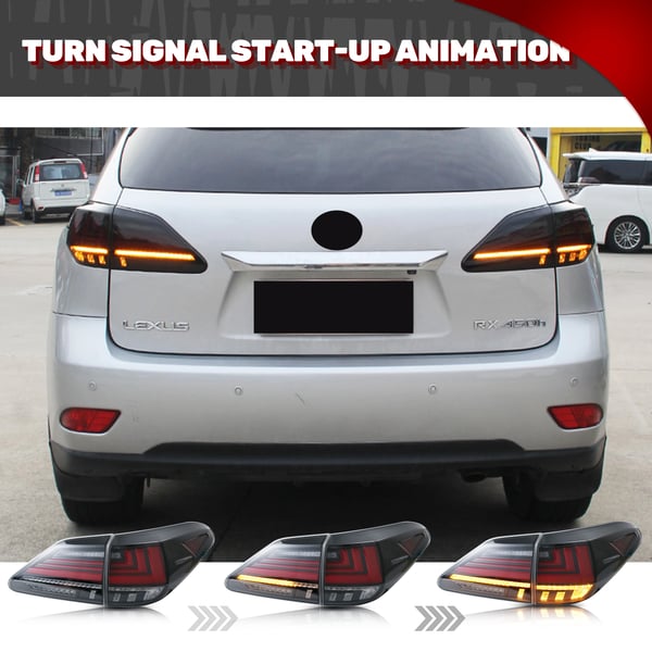 LED Baglygter, Kompatible med Lexus RX350/RX450h (2010-2015), 12V Spænding, 35W Effekt, 3400LM Lysstyrke, Dynamisk Signal Funktion