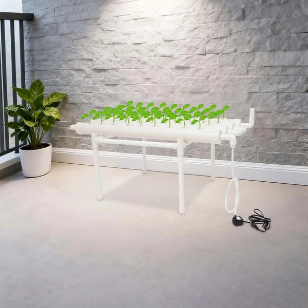 Hydroponisk Vækstsysten, 36 Plantepladser, Vertikalt Havekit,HVID
